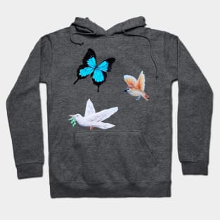 Winged Pattern Hoodie